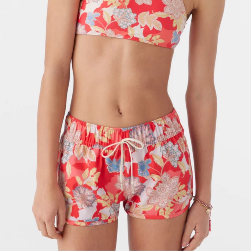 NWT O'Neill Girls Saltwater Essentials Lane Printed 2” elastic board shorts 8